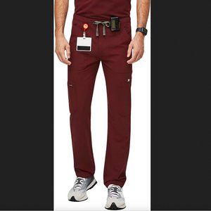 Figs Cairo Cargo Scrub Burgandy Pant